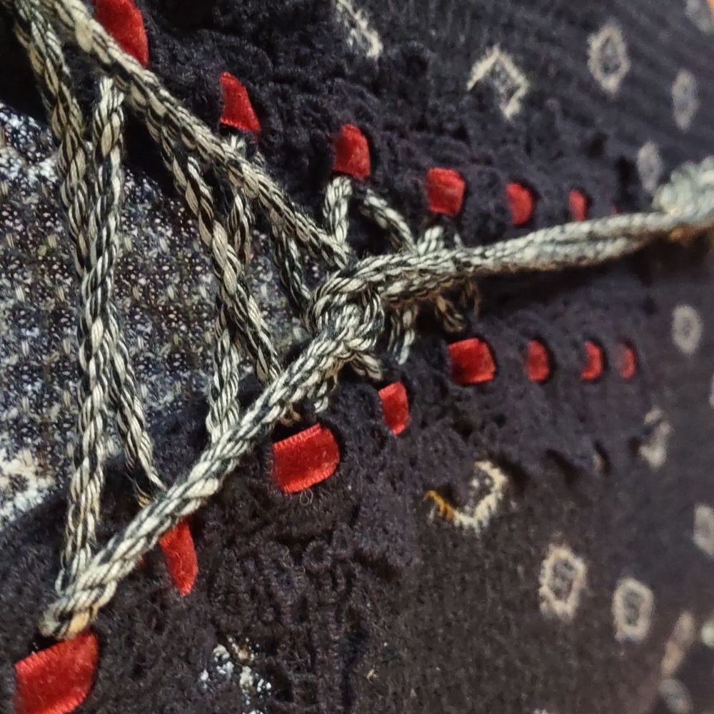 Vintage America Black and Red Lace-Up Blouse - Picture 4 of 5